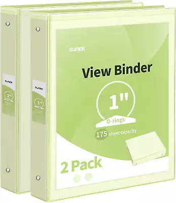 3 Ring Binder 1 Inch 2 Pack Clear View Binder Three Ring Pvc-Free (Fit 8.5X1... • $16.99