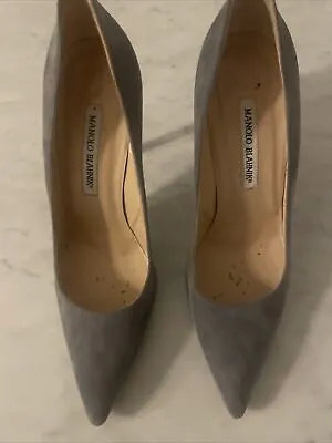 Manolo Blahnik Gray Pump 38.5 • $155