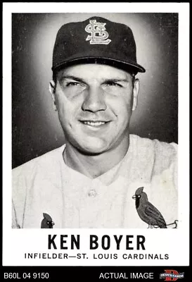 1960 Leaf #12 Ken Boyer SML Cardinals VARIATION 7.5 - NM+ B60L 04 9150 • $30.50