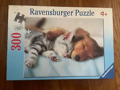 Ravensburger Sweet Dreams Dog Cat 300 Pieces Puzzle Complete • $18