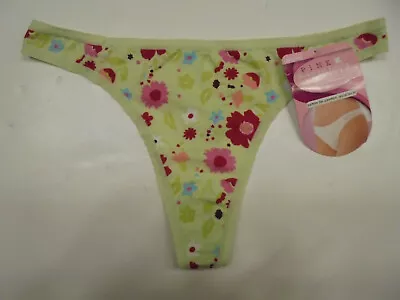 Vintage Kmart Pink K Floral Cotton Bikini Thong Panty  • $4.99