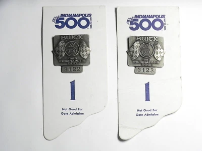 $24.50 • Buy (1) 1983 INDIANAPOLIS INDY 500 PIT PASS BADGE PRESS MEDIA PIN Pinback W/ Card #1