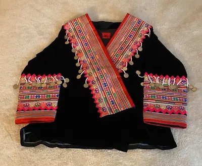 Traditional Hmong Clothing With Silver Coins Size 40 • $34.99