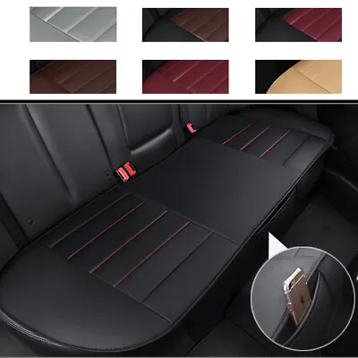 $34.99 • Buy Deluxe Leather Car Rear Seat Cover Back Bench Cushion Full Protector Universal