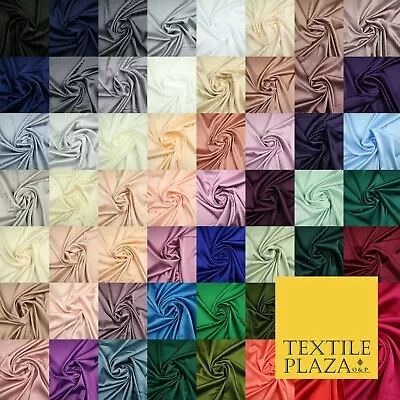 £1.50 • Buy OVER 50 COLOURS Fine Silky Smooth Liquid Sateen Satin Dress Fabric Drape Lining