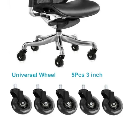 5pcs Rotatable Casters For Home Office Gaming Chair Wheels Replacement Universal • £10.99