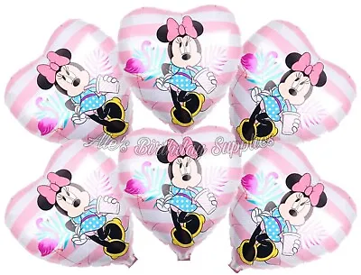 Set Of 6 Disney Minnie Mouse Flamingo Balloons Birthday Party Supplies • $8.99