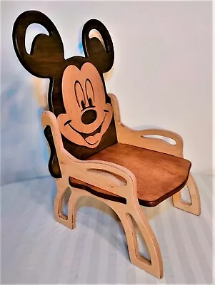 Baby Chair Mickey Mouse Creative Cartoon Ecological Natural Cover Wooden Stool • £152.67