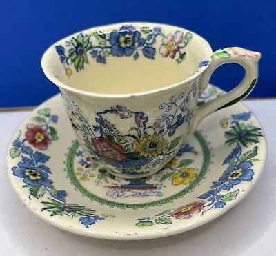 Vintage Mason’s Strathmore England Blue Transferware Demitasse Cup & Saucer Set • $6