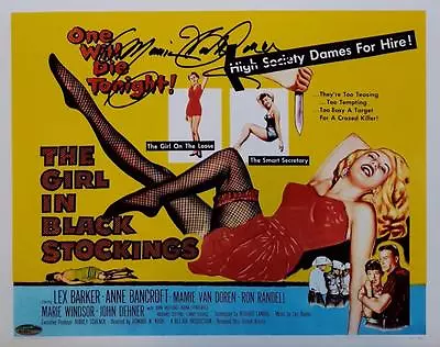 Mamie Van Doren Signed The Girl In Black Stockings 11x14 Photo OC COA + Hologram • $107.99