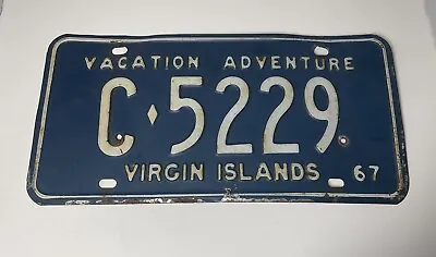 ST. CROIX Virgin Islands 1967 License Plate VACATION ADVENTURE Tag C 5229 • $35.99