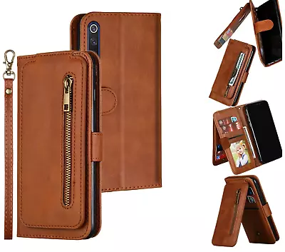 Xiaomi Mi9 Se Leather Wallet Case 9 Card Vertical Flip & Zip • $11.50