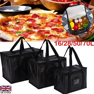 Large Food Delivery Insulated Bags Pizza Takeaway Thermal Warm Cold Bag Ruck Hot • £12.49