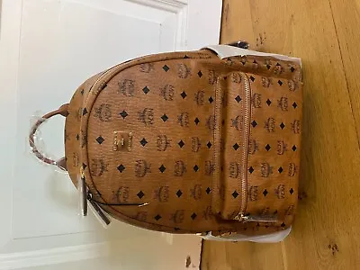MCM Stark Backpack Medium Cognac Leather • $600