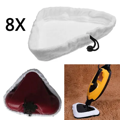 8PCS Replacement Cloths Cover Pads For Aldi Easy Home 59322 Steam Mop Cleaner • $37.83