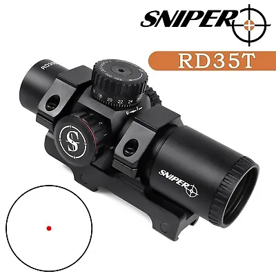 Sniper Compact Red Dot Sight Scope Style 35mm Tube Picatinny Mount + Flip UP Cap • $94.99