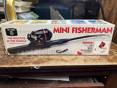 Vintage 1990 ~  K-Tel Mini Fisherman Fishing Pole ~ Unused NIB 8970 • $28