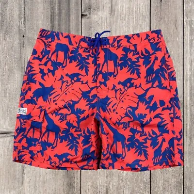 Polo Ralph Lauren Safari Red Classic Kailua Trunk Swim Shorts Small 28-30” W • £39