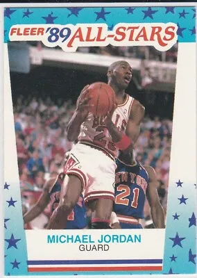 MICHAEL JORDAN 1989 Fleer VINTAGE BASKETBALL $$ STICKER CARD Chicago Bulls! • $0.99