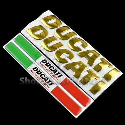 Gold Motorcycle Fuel Tank Emblem Decals Car Badge Stickers For DUCATI MONSTER • $13.32