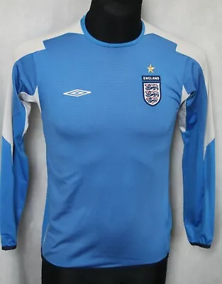Umbro England Team Goalkeeper 2004/2006 Long Sleeve Shirt Jersey Size Yl 152cm • £16.79