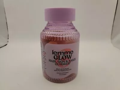 Lemme Glow Hair Skin & Nails Gummies Biotin & Collagen 60Ct Supplement Exp 12/25 • $18.86