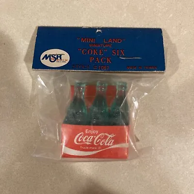 MSR Mini Land Coca-Cola 6 Pack Mini Bottles Display Item Doll House Decor #1087 • $10