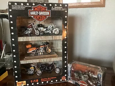 6 “Vintage “Maisto Harley Davidson Motorcycles 1:18  1- 1999 Series 6 &  5-2000 • $21.95