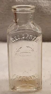 Vintage Geo. George C. Frye Portland Maine Fancy Embossed Medicine Bottle • $29.99