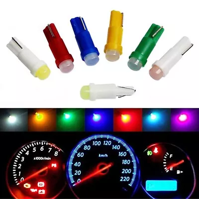 10pcs Of T5 White LED Wedge Dash Bulb Light 58 74 Dashboard Gauge COB SMD 12V DC • $7.99