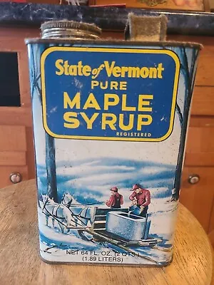 State Of Vermont Maple Syrup Can • $12
