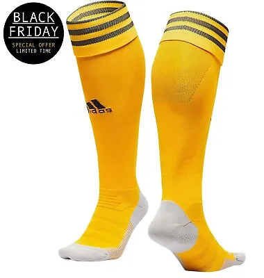 Adidas Football Socks Gold / Black - Adisock Footy Sock - Mens / Kids All Sizes • £7.99