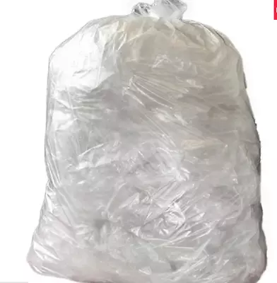 £8.99 • Buy Clear Refuse Sacks Bags Strong Polythene Bin Liners Waste Rubbish Bags 18x29x39 