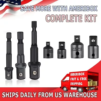 Drill Impact Adapter Reducer Extension Set Socket Driver Wrench 1/2 3/8 3/4 Tool • $8.75