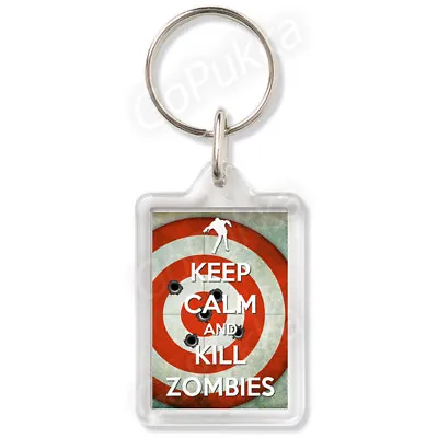 £2.49 • Buy Keep Calm And Kill Zombies (Spiral)  – Keyring