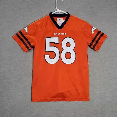 Denver Broncos Boys Football Jersey Large Orange #58 Von Miller NFL Graphic • $14.96