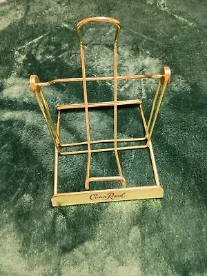 Vintage CROWN ROYAL Liquor Bottle Swing Cradle Tilting Display Stand • $38.99