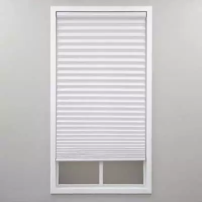 1 Inch Cordless Light Filtering Pleated Shade White 20W X 72L • $24.21