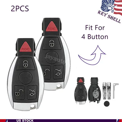 For Mercedes-Benz C E S G Class CL GL Remote Key Fob Case Shell Cover 4 Buttons • $21.99