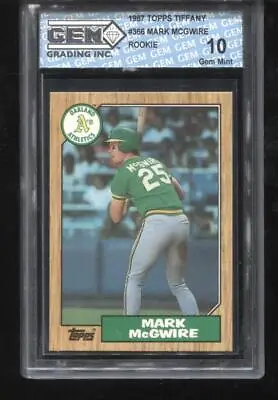 Mark McGwire RC 1987 Topps Tiffany #366 Rookie GEM MINT 10 • $89.99