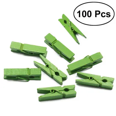 Mini Clothes Utility Clips Tiny Clothespin Wooden Clips Diy Photo Clip • £7.21