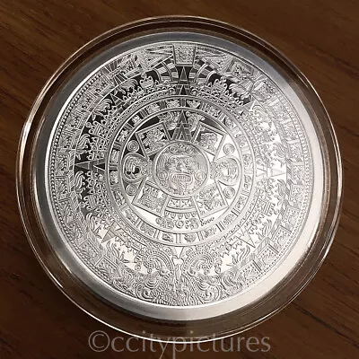 5 Oz GSM Aztec Mayan Calendar 999 BU Silver Coin In Capsule • $199.95