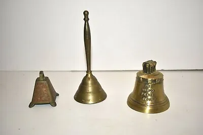 Brass Bells India Three Small Vintage  • $12.75