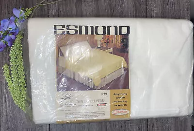 Vintage CHATHAM ESMOND White Fiberwoven Sheet BLANKET 70 X 90 Whipstich NEW #780 • $29.88