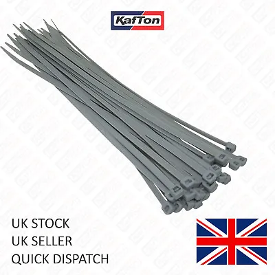 £99.09 • Buy Silver / Grey Cable Ties. All Sizes Small, Medium & Large Size Zip Tie Wraps