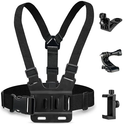 $17.09 • Buy Mobile Phone Chest Mount Harness Strap Holder Clip For IPhone Samsung Gopro 11