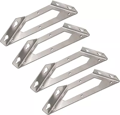 Trapeziform Angle Brackets Multi-Purpose Stainless Steel Corner Braces Large Siz • $18.11