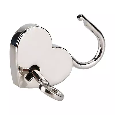 2 X Small Heart Shaped Padlock With Key Mini Lock For Luggage Diary Book HFE • $12.34