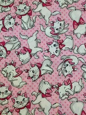 Cotton Fabric Remnant For Mask The Many Faces Of Marie Aristocats 22 X 12 Inches • $2