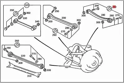 Genuine MERCEDES A124 A208 A209 C124 C208 C209 CL203 Ts Strut Rod 2103504506 • $25.83